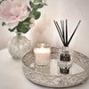Silver mirrored candle tray 