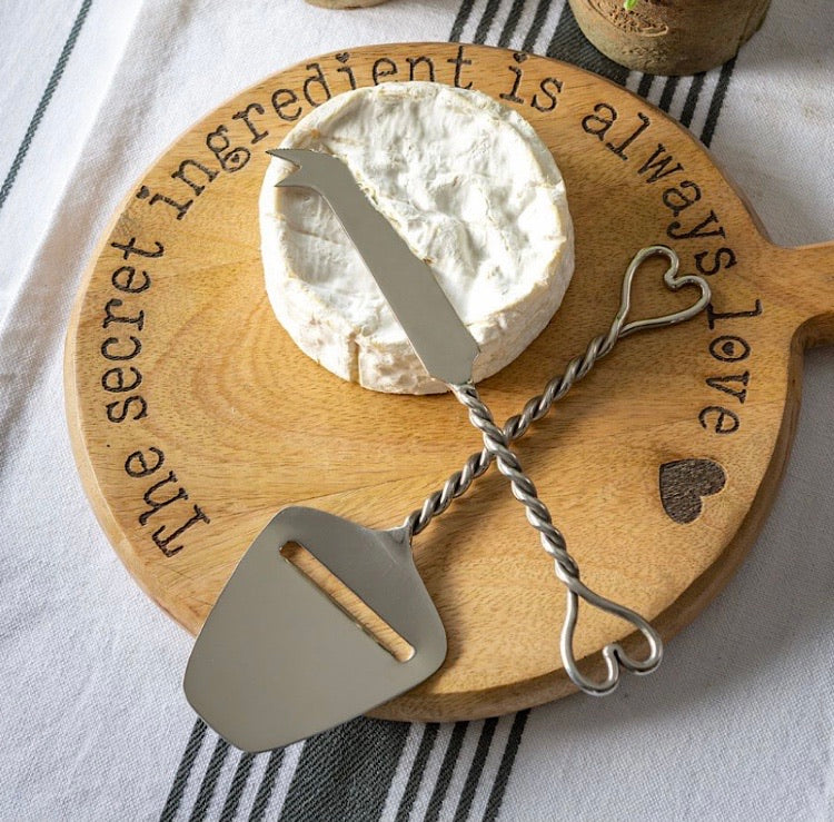 Heart set of 2  Cheese Knifes