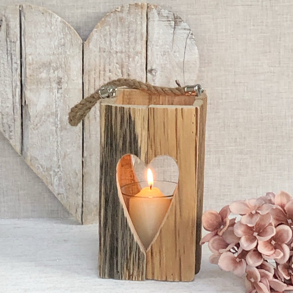 Wooden Heart Lantern