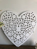 Large Heart Wall Panel White