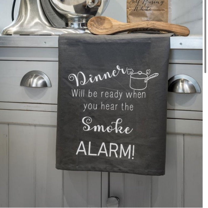 Tea Towel -  Smoke Alarm design