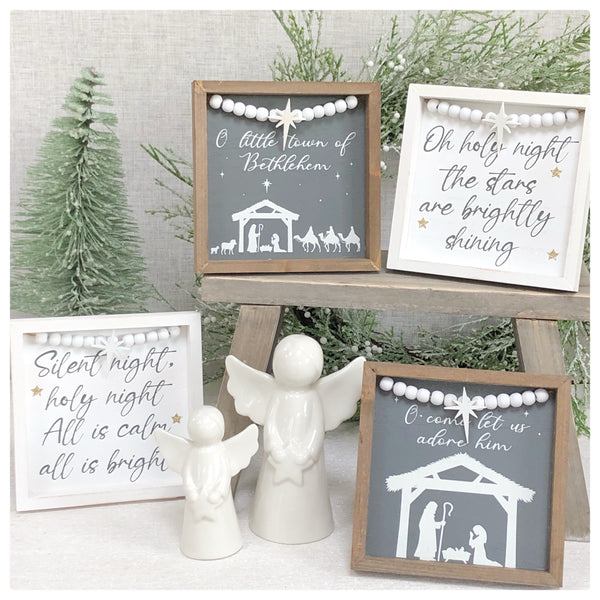 Beaded Nativity Signs