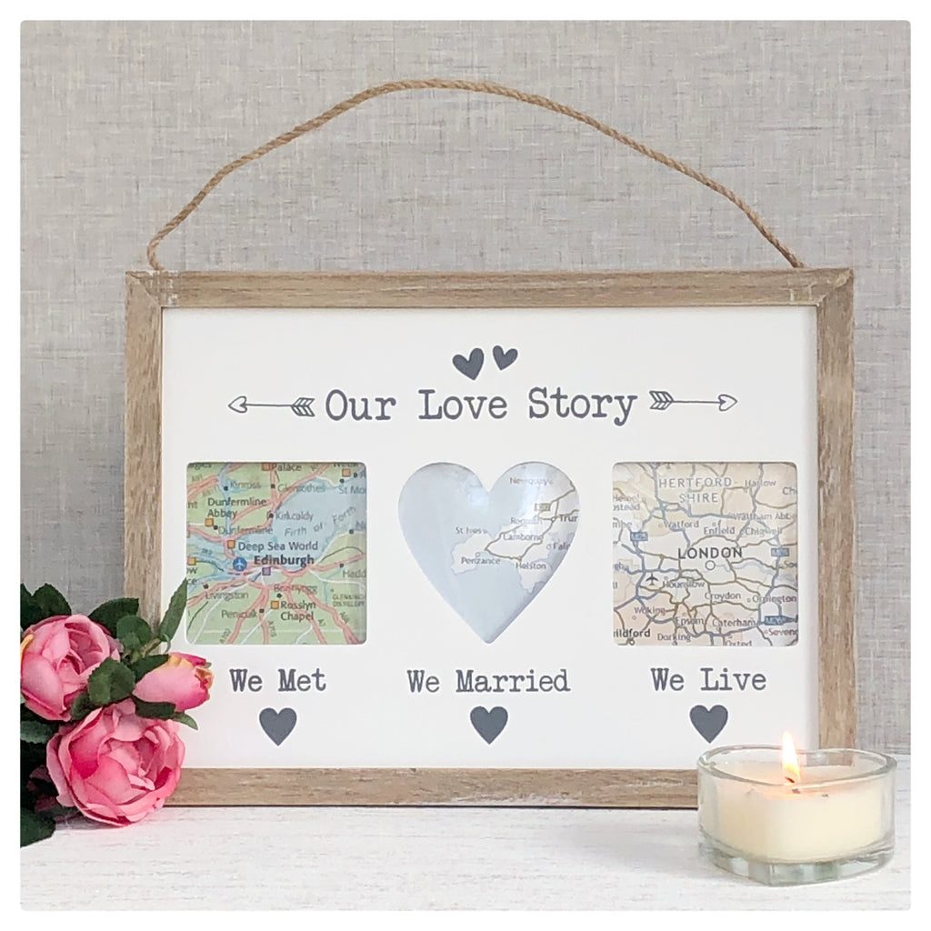 personalised map plaque