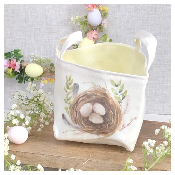 Spring storage basket