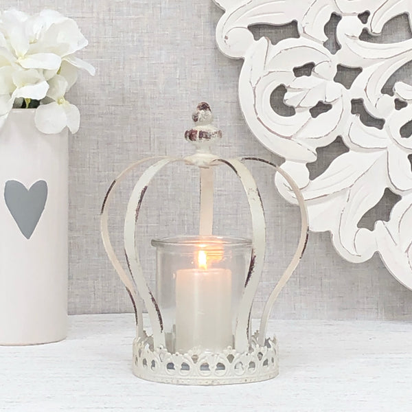 Crown Candle Holder Cream