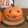 Pumpkin candle holder with t- light