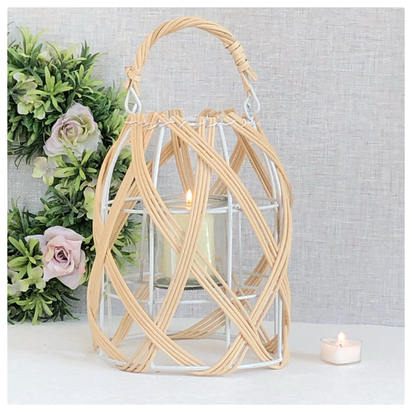 Woven Natural  Boho Lantern