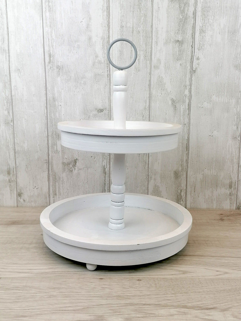 White tiered tray