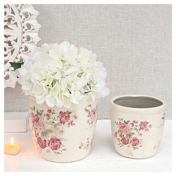 Pink Floral Flower Plant Pots