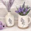 Cream Lavender Terra Vase