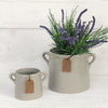 Grey ceramic planter pots