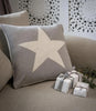 Reversible Grey & White Star Cushion