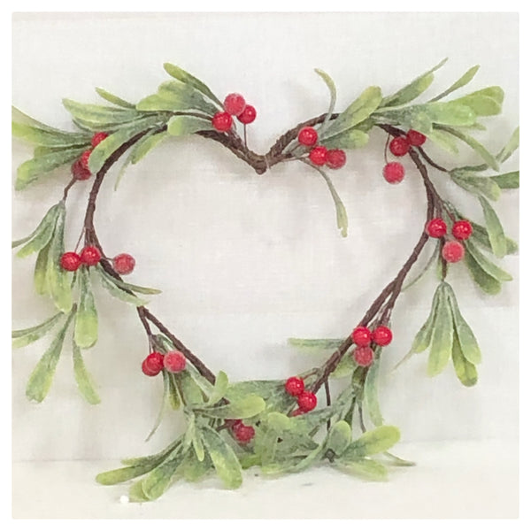 Red Berry Heart Wreath