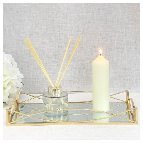 Mirror Candle Plate Tray