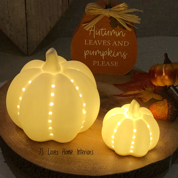 LED Pumpkins - set of 2