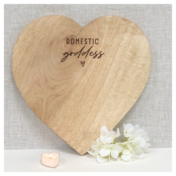 Heart Chopping Board - Domestic Goddess