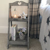 Grey Wooden Heart Display Stand
