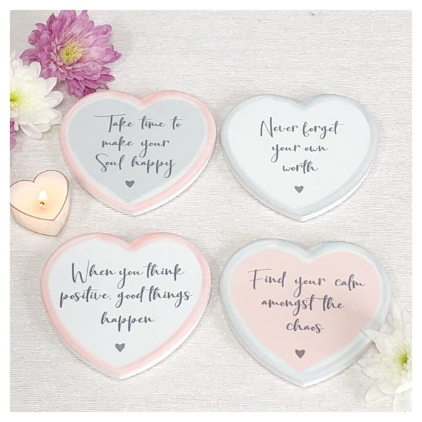 Heart Positivity coasters