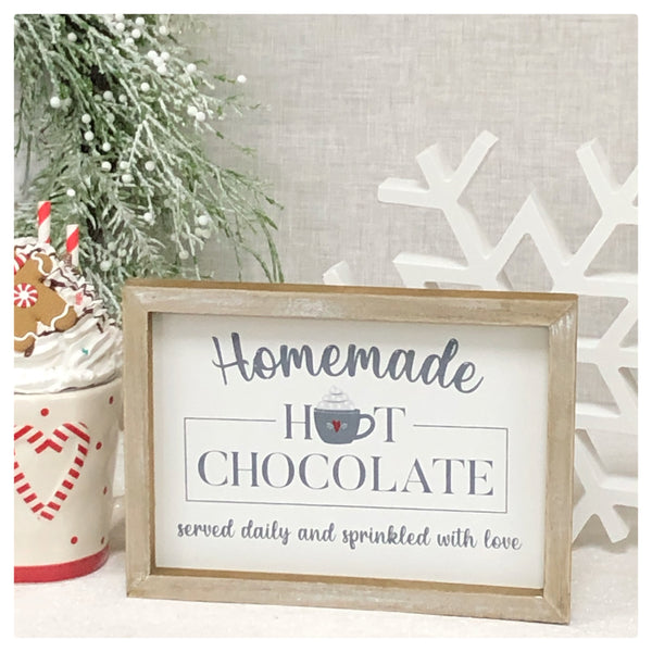 Homemade hot chocolate sign